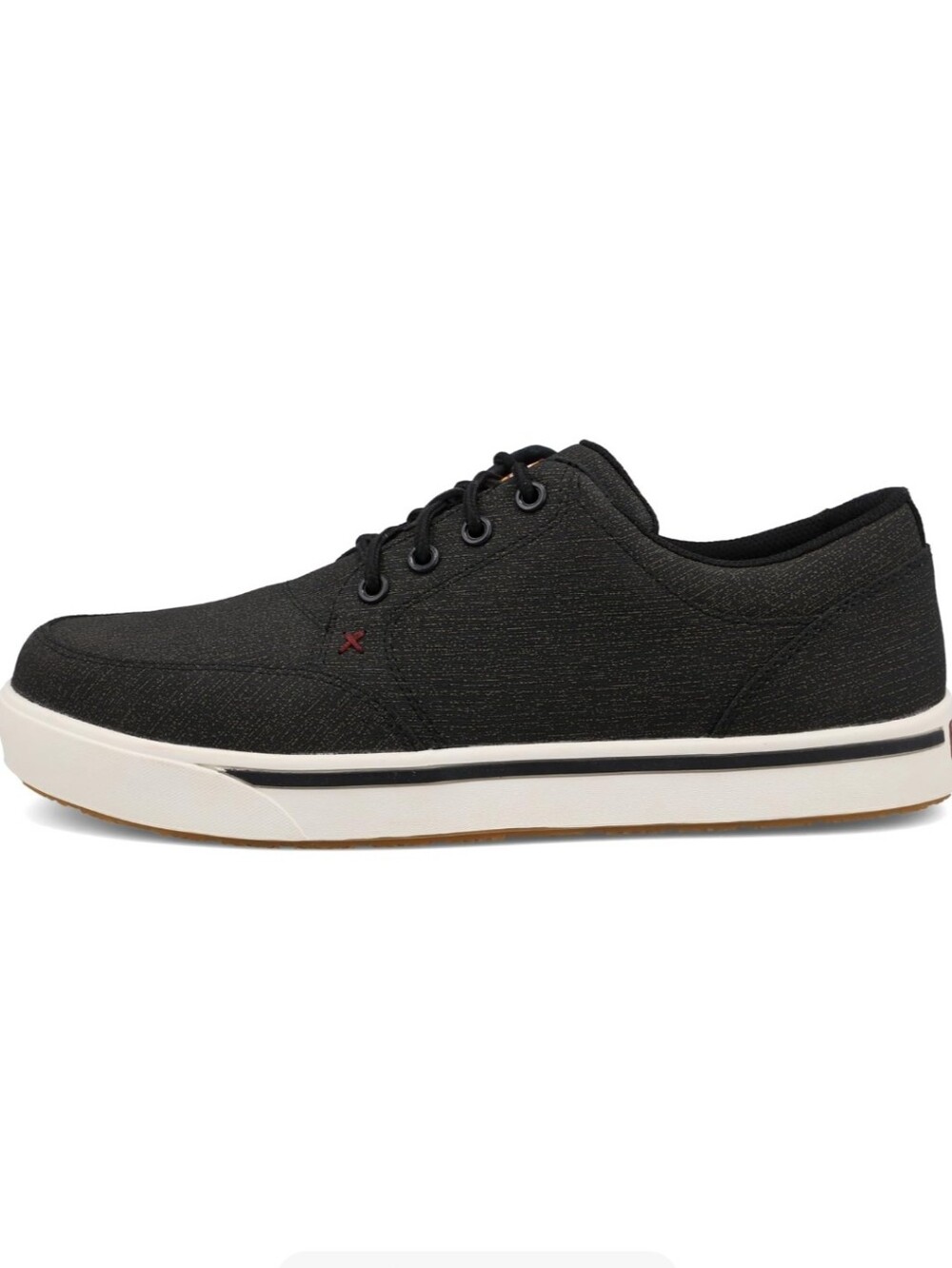 Twisted X Black Low-Top Canvas Sneakers with White Sole
